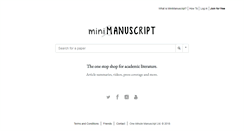 Desktop Screenshot of minimanuscript.com